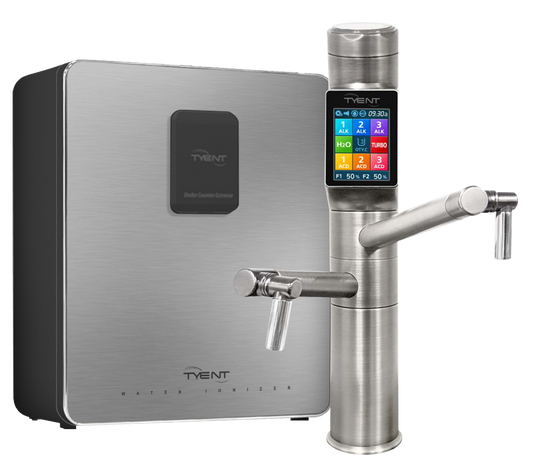 Image of Ionizer Tyent UCE13 PLUS Water Ionizer with Satin Silver Metal Faucet by Tyent