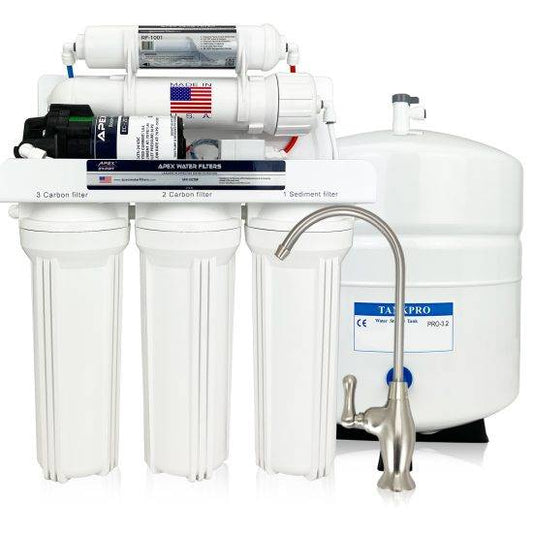 Image of Under sink water system 5 Stage Under the Sink Reverse Osmosis 75 GPD Drinking Water Filter System with Pump by Apex