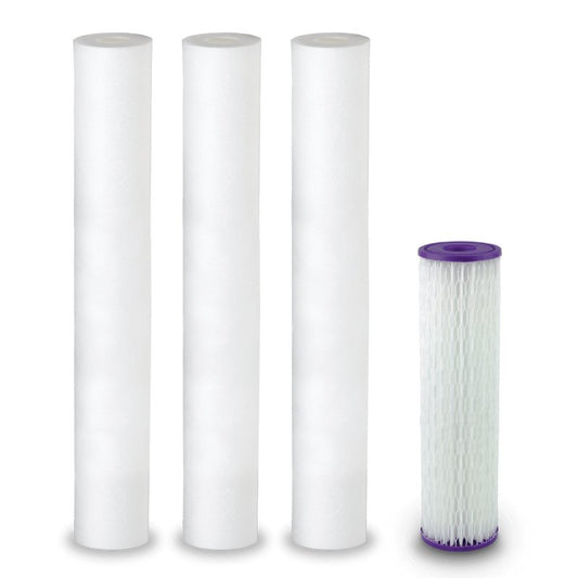 Image of Part for water system 20in Pre Filter Replacement 3 Pack and Post Filter Replacement Bundle by Aquasana