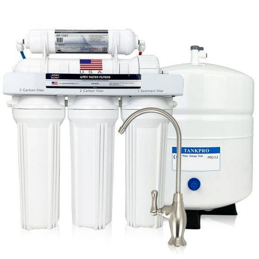 Image of Under sink water system 5 Stage Under the Sink Reverse Osmosis 50 GPD Drinking Water Filter System by Apex